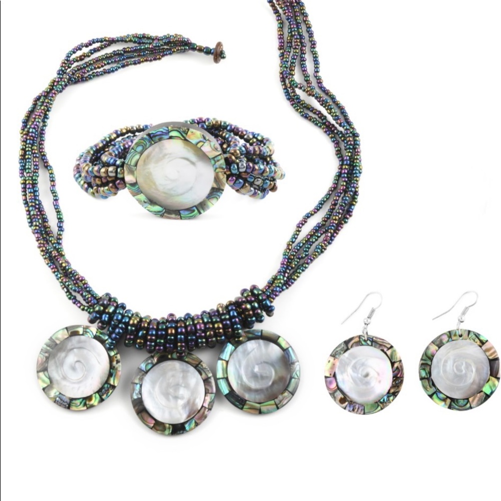 Beautiful Black Seed Bead Jewelry Set